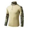 Tactical Camouflage T Shirt Uniform US Army Combat t-shirts Cargo Woodland Paintball Militar Tactical Clothing