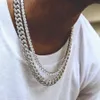 USA selling mens hip hop choker chain necklace tennis chain Miami micro pave cz cuban link chain layer cool iced out chains196S