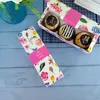Kwiatowy Długi Długi Macaron Pudełko Księżyca Cake Box Karton Obecny Opakowanie Dla Ślubu Cookie Favor Candy Box