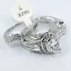 Choucong Vintage Ring Oval 7mm5 mm Stein Diamantstein 925 Silber gefüllte Liebhaber 3in1 Verlobung Eheringe für Frauen3463382