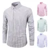 Men039s coupe ajustée à manches longues robe chemise Europe affaires casual frontière chemise de haute qualité mariage mariés Shirts8958172