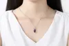 Collier Argent Goutte D'eau Chaîne et Pendentif Coeur Cristal Pong Traitement Bijoux 925 Bijoux En Argent Sterling Coeur Pierre Collier