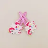 Nieuwe 100 pcslot 4 Kleuren Glitter Eenhoorn Haarclips Cartoon Dier Haar Clips Leuke Plastic Haarspelden Kinderen Hoofddeksels Haaraccessoires f1650379