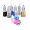 1000pcs Metal Dual usb ports 2.1A+1A Car charger chargers adapter for samsung s4 note 2 3 4 s6 s7 gps mp3