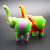 4.9 inch Silicone Elephant Pipe mini bubbler Water Pipes multiple Colorful Silicone Oil Rigs bong Food Grade Silicon Hookah Bongs