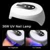 Azure Nail Sèche-linge Z10 36W LED Lampe Sèche-clougeuse 12Leds pour durcir tous les gels Manucure Gel Gel Vernis Vernis USB Chargeur USB Y18100907