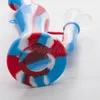 Narghilè portatili impianto di perforazione tubo in silicone salute e protezione ambientale narghilèGlass Water Bong narghilè dab