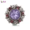 Beautiful Rose Snap Charms Jewelry Fit Snap Button Bracelet LSSN4656778423