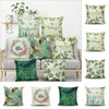 2018 New Style Flower leaves pillowcase Cotton Blend Pillow Covers Sofa Pillow Covers Home Car Bed Office Chair Pillowcase Free Shipping
