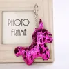 36st Star Unicorn Cat KeyChain Glitter Pompom Sequins Nyckelkedjiga gåvor för kvinnor Llaveros Mujer Car Bag Accessories Nyckelring