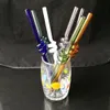 Narguilés Couleur ventouse en spirale, Bangs en verre en gros Pipes à eau en verre Pipe en verre Plates-formes pétrolières Fumer