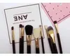 M Brand 9 st Makeup Brushes Set Kit Resor Skönhet Professionell Trähandtag Foundation Lips Kosmetik Makeup Brush