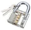 Transparent Visible Padlock Practice Lock allows you to see how the moving parts work and how the pins work when a key is inserte7130638