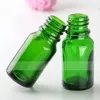 الجملة 768pcs/Lot Green Glass Dropper Pontles 10 مل حاوية زجاجية سميكة لمدة 10 مل من الزيت الأساسي