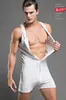 New Brand Superbody Hot Guys Sexy Bodysuits Men's Underwear Button Tie-up Teddy 2 Colors Size M,L,XL#YM08