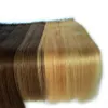 Haute Qualité 100% Ruban Remy Human Hair Extensions 40 Pcs bande colorée sur l'extension des cheveux Trame de peau de la colle sur cheveux