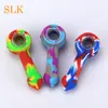 Voortreffelijk festival Gift Silicone Smoking Pijpen Rookfilter Glazen kom Eenvoudig te gebruiken Unbreakable Silicone Bong Bubbler Water Pipes