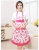 Printed Apron with Pockets Waterproof Floral Bib Kitchen Soil Release Bowknot Home Textiles Free Shipping W7443