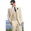 Yeni Gelenler Iki Düğme Damat Smokin Groomsmen Notch Yaka Best Man Blazer Erkek Düğün Takımları (Ceket + Pantolon + Yelek + Kravat) H: 890