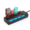 Mini Yüksek Hızlı USB 2.0 Hub 4 Port Taşınabilir USB Hub PC Laptop Için 480 Mbps Anahtarı Hub USB Splitter Adaptörü