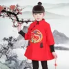 2018年の新年のドレス中国風の女の子刺繍入りチャイナドレス秋冬子供服女子服厚い子供の服