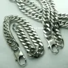 Silver Tone Set 316L Solid heavy stainless steel Men necklace+bracelet Curb Chain N264 set