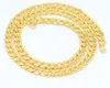 Uodesign hip hop män halsband kedjor mode solid guld färg fylld curb kubansk lång halsband DIY kedja unisex smycken