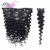 Brazilian Unprocessed Deep Wave Curly 1028 Inch Clip in Hair Extensions 7Pcs 140g Full Head Peruvian Remy Human Hair6000423