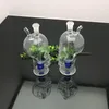 Smoking Pipe Mini Hookah glass bongs Colorful Metal Shape Transparent Skeleton Glass Water Smoke Bottle