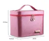 Fashion women's Makeup box Bag case lady's High Heel Pattern Portable Cartoon Make up Case Leather Beauty Case Trunk Han238q