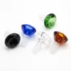 Diamante 14mm Ciotole di vetro Bong Giunto maschio 5 colori Ciotola Narghilè Pipa da fumo Piattaforme petrolifere Tubi dell'acqua