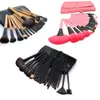 Profesional 24 stks make-up borstels set met PU BAG 5 kleuren beschikbaar Hoge kwaliteit make-up gereedschap accessoires DHL gratis