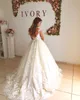 Elegant Lace Sheer Neck A-Line Wedding Dresses Cap Sleeves Maternity Pregnant Backless Beach Plus Size Custom Made Bridal Gowns HY4078