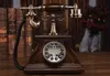 High-grade solid wood European antique telephone home living room fashion creative landline American retro old Chinese phone