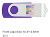 En gros 100 pièces imprimé logo personnalisé 512 Mo USB 2.0 Flash Drive métal pivotant gravé personnaliser mémoire bâton pour ordinateur portable Pen Drive