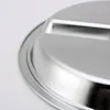 26CM Stainless Steel Fast Food Tray Restaurant Hotel Service Tray 3-Grid Round Snack Tray Kitchen Canteen Dining Plate