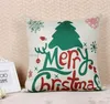 Housse de coussin décorative en lin, 45x45 Cm, décorations de bonne année et de noël, pour la maison, dessin animé, en lin d'élan, Navidad Natal GA392