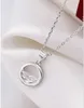 Claro cristalino de agua de manantial collar de moda para las mujeres Kpop 925 Collar de plata cadena de joyería de la alergia
