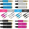 3.5mm aux Jack Alloy Metal Audio splitter female cables for mobile phone mp3 pc laptop smartphone