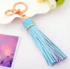 Keychains & Lanyards Free Shipping Fashion casual PU leather tassels women keychain bag pendant alloy car key chain ring holder retro jewelry D2SY