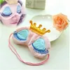 DHL free Lovely Pink/Blue Crown Sleeping Mask Eyeshade Eye Cover Travel Cartoon Long Eyelashes Blindfold Gift For Women Girls lesgas