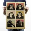 1pcs vintage affisch gorilla prydnad bar räknare retro kraftpapper Posters filmaffisch poster vägg klistermärken heminredning