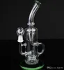 Nouveau Bong pipe à eau en verre bong recycleur bong pipe à eau deux fonctions avec bol d'herbe de plate-forme pétrolière