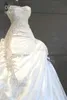 Real Images 2023 A-line Wedding Dresses Ruffles Skirt Sweetheart Strapless Bridal Gowns Stunning Bridal Dresses