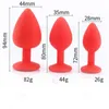 3 PCS / LOTE S M L Talla Silicona Anal Juguetes Sexuales para Mujeres Hombres, Erótico Sexy ANUS Anal Plug Butt Plug With Crystal Jewelry Y1893002
