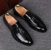 Luxus Sommer Männer Quaste Spitze Zehen Muster Leder Loafer Blau Rot Gelb EUR Größe 38-43 Hochzeit Dating Barber der Schuhe M536