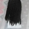 1 JET Black 1 wiązki 10 do 26 cali ludzkie włosy plecionki no wątpły mongolskie afro perwersyjne kręcone włosy do splatania