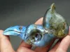 Natural Labradorite Crystal Head Raven Bird Skull Christmas Crystal Quartz Bird Skul Fine Jewelry Christmas Charm Charm 7-8cm