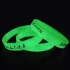 Novelty Lighting Party LED Rave Toy Customized Glow i Dark Silicone Armband Wristband för barn. Vuxen PR-present, sportband