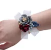 Wholesale wedding supplies bride wrist flower Korean wedding simulation brooch fabric bridesmaid sister hand flower